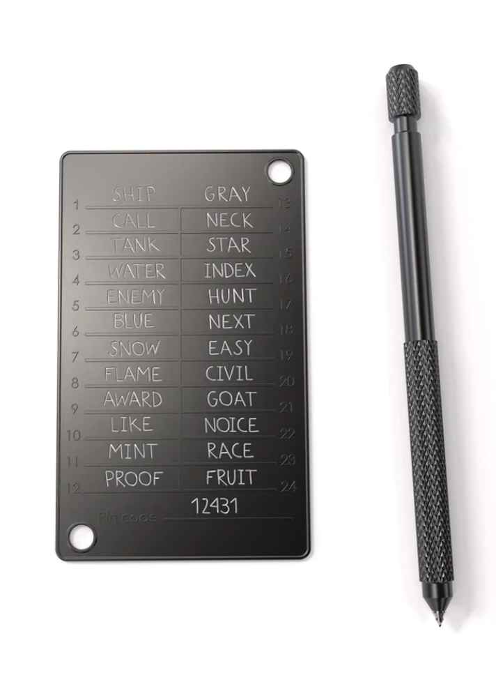 Seed Phrase Steel Plate Wallets